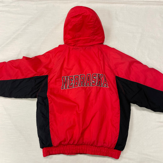 Vintage Nebraska Huskers Puffer Jacket XL