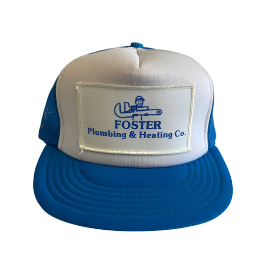 Vintage Foster Plumbing & Heating Co Snapback Trucker Hat