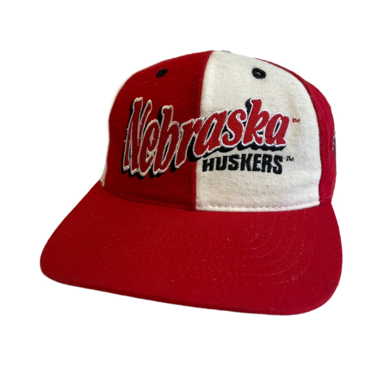 Vintage Nebraska Huskers Checkered Snapback Hat