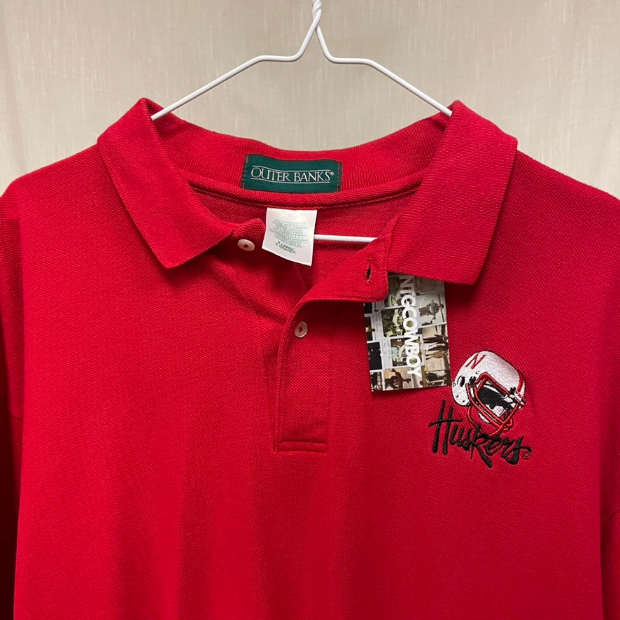 Vintage Nebraska Huskers Polo Shirt XL