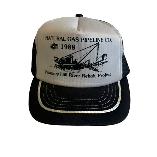 Vintage Natural Gas Pipeline Co. 1988 Smokey Hill River Rehab Project Snapback Trucker Hat