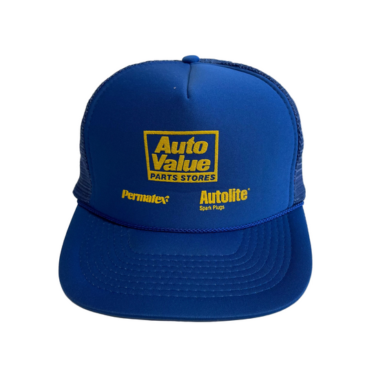 Vintage Auto Value Parts Store Snapback Trucker Hat