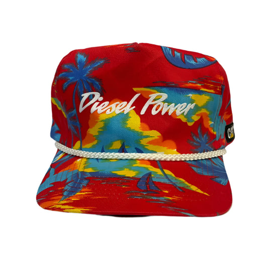 Vintage CAT Equipment Diesel Power Floral Snapback