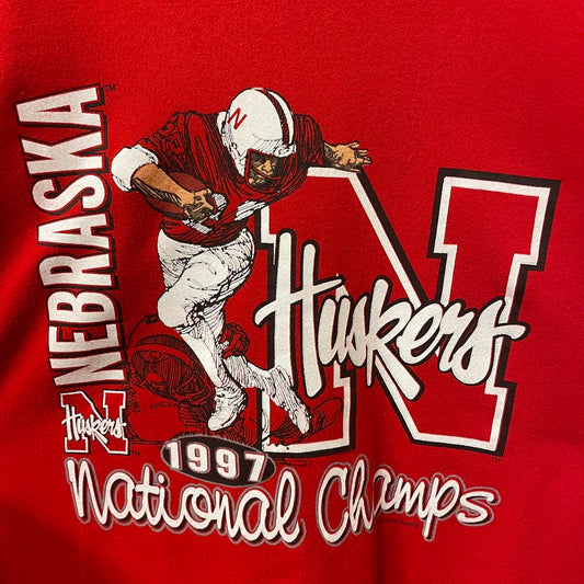 Vintage Nebraska Huskers 1997 National Champions Crewneck L
