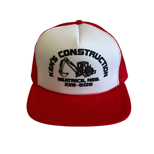 Vintage Ken's Construction Beatrice, NE Snapback Trucker Hat