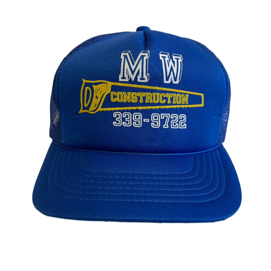 Vintage M&W Construction Snapback Trucker Hat
