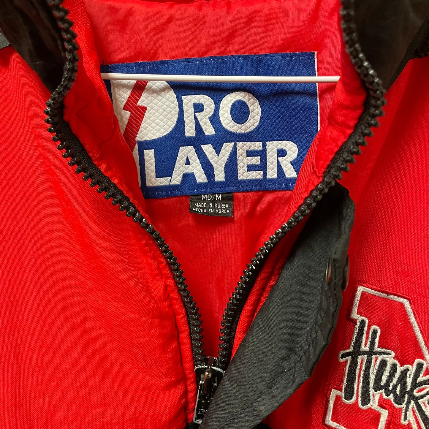 Vintage Nebraska Huskers Pro Player Puffer Jacket M