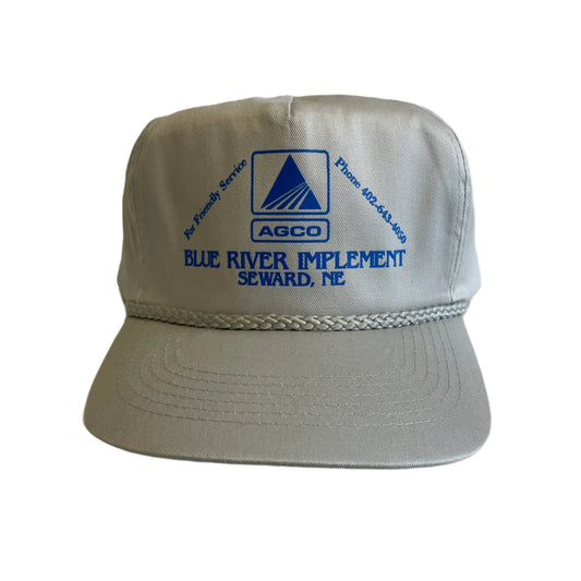 Vintage Blue River Implement Seward, NE AGCO Snapback Hat