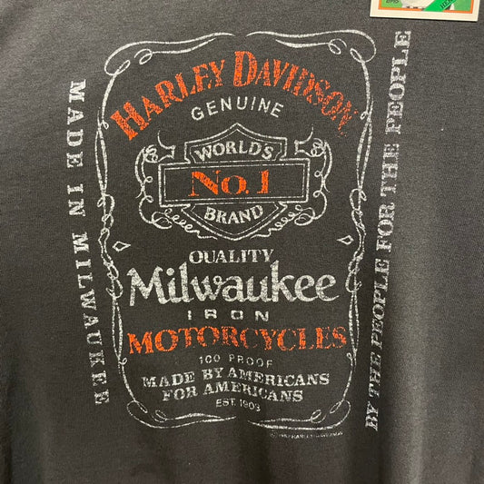 Vintage Harley Davidson x Jack Daniels Long Sleeve Shirt L