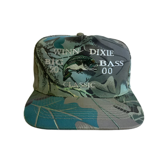 Vintage Winn Dixie Big Bass Classic Camo Snapback Hat