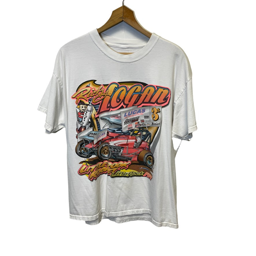 Vintage Ricky Logan Sprint Car Racing Shirt L