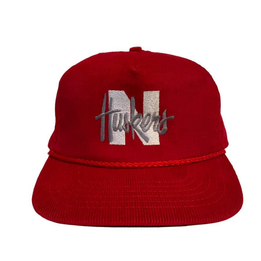 Vintage Nebraska Huskers Corduroy Strapback Hat