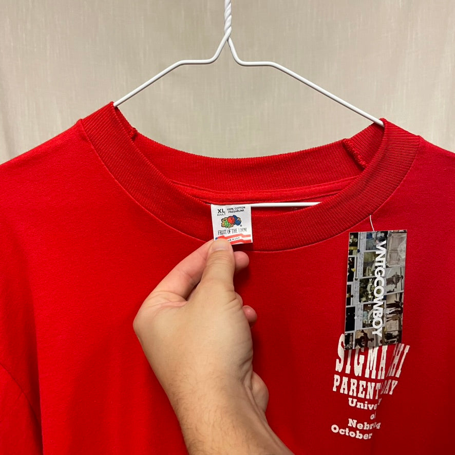 Vintage Nebraska Huskers Sigma Chi Parent's Day 1994 Shirt XL