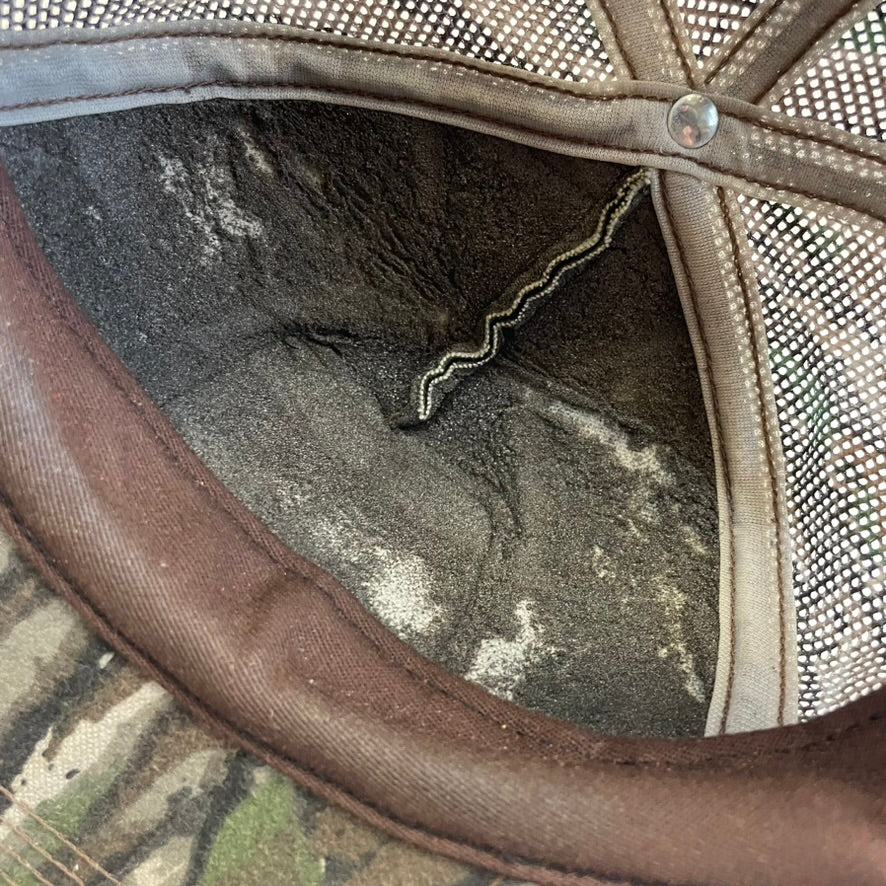 Vintage Drummond American Camo Snapback Trucker Hat *FLAW*