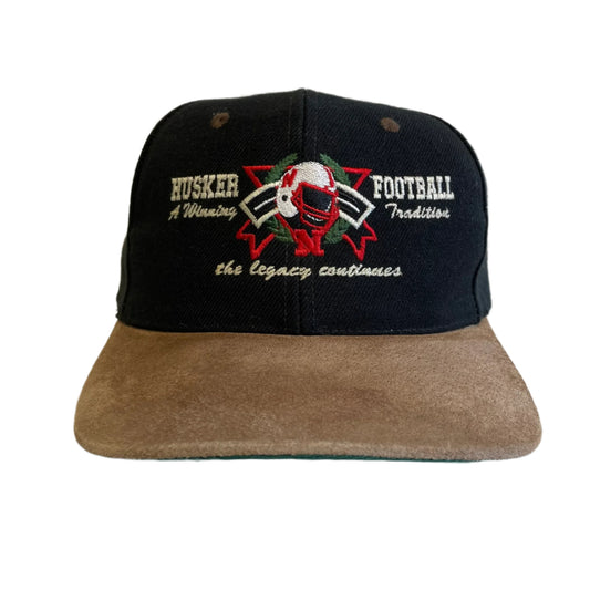 Vintage Nebraska Huskers Football Strapback Hat