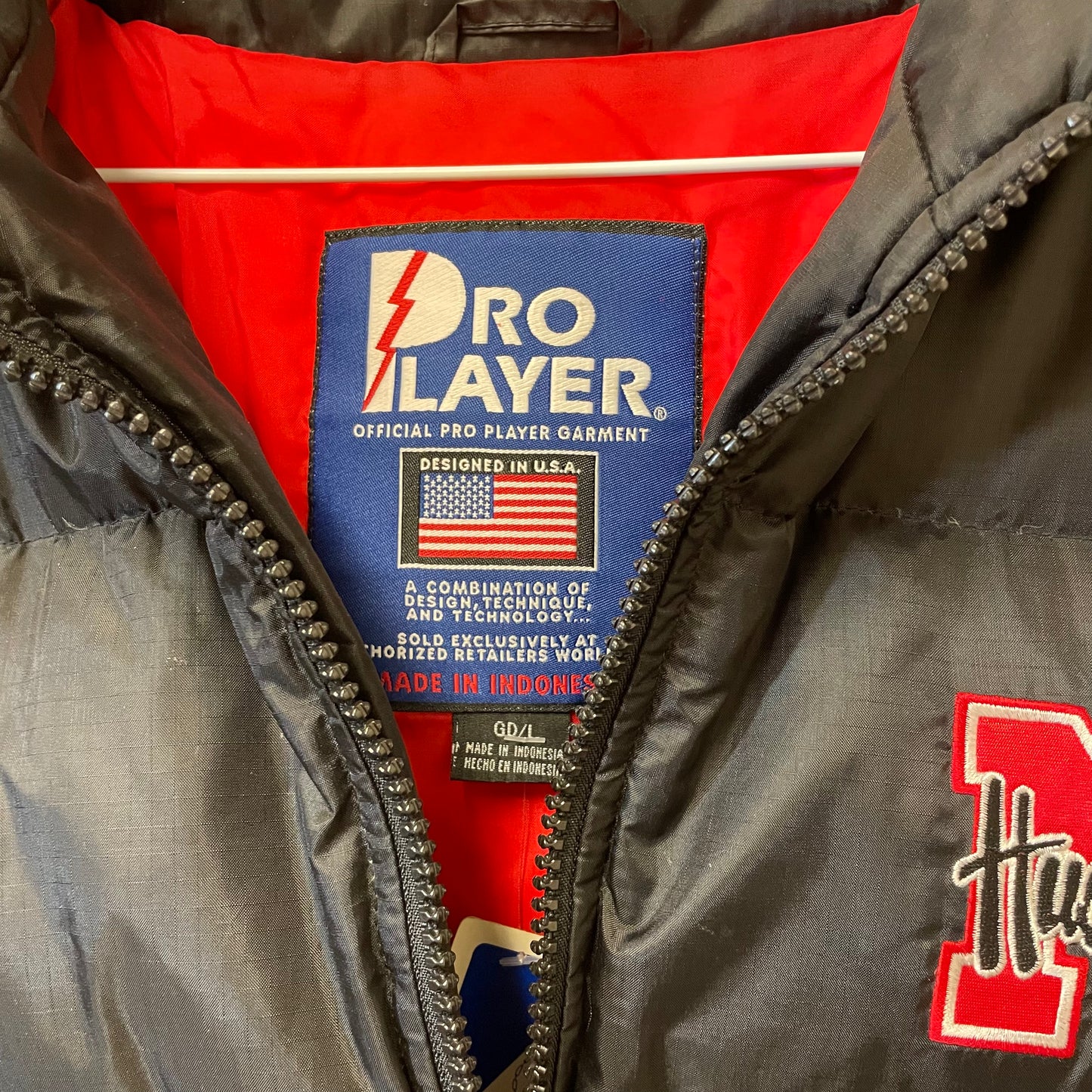 Vintage Nebraska Huskers DOWN Puffer Jacket L