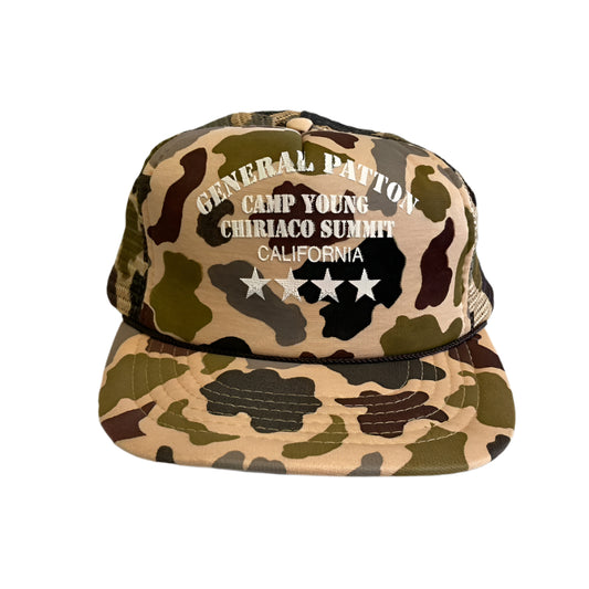 Vintage General Patton Camo Snapback Trucker Hat
