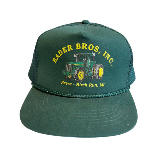 Vintage Bader Bros Birch Run, Michigan John Deere Snapback Hat