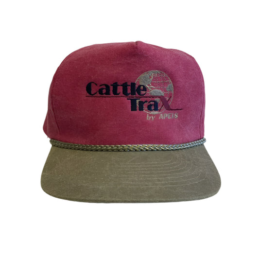 Vintage Cattle Trax Strapback Hat