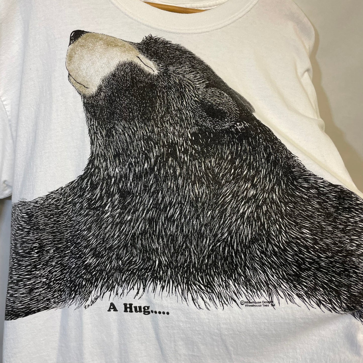 Vintage Bear A Hug Wrap Around Shirt XL