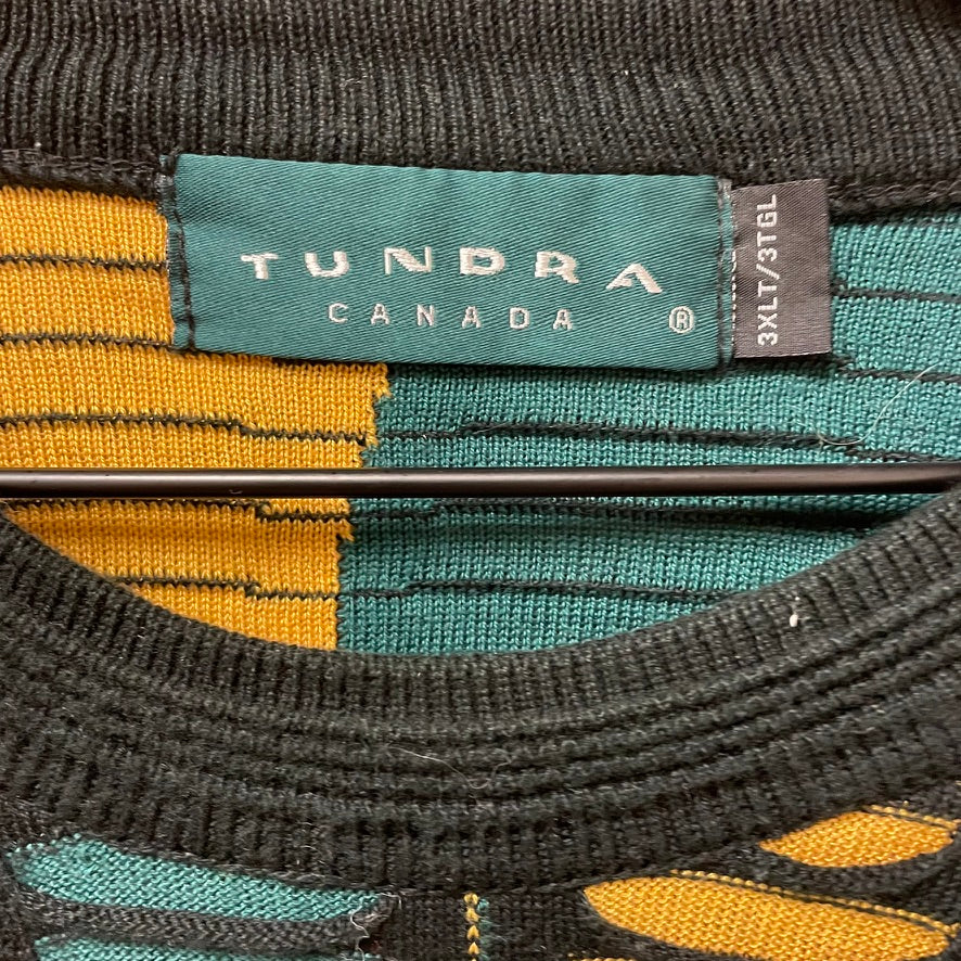 Vintage Tundra Coogi Style Rainbow Sweater XXXL