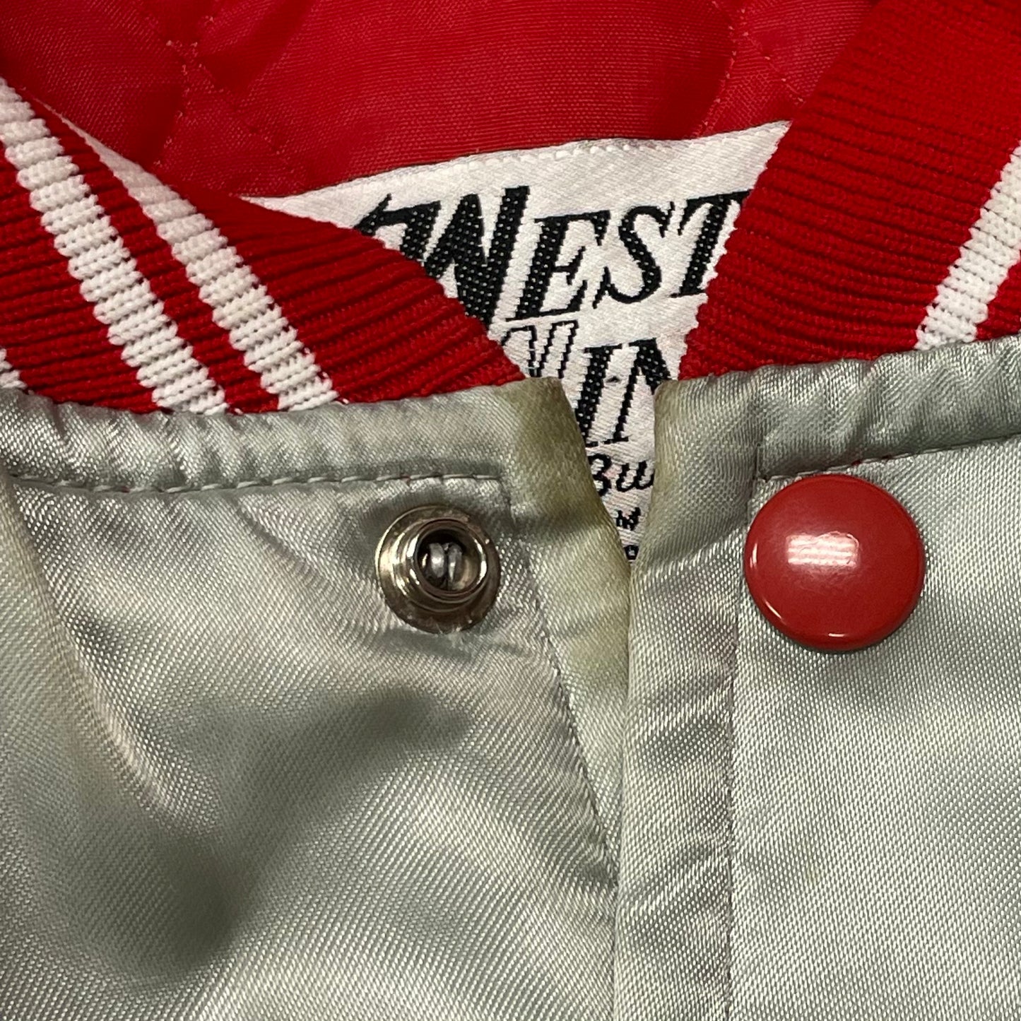 Vintage Nebraska Huskers Satin Jacket L