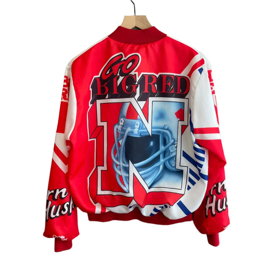 Vintage Nebraska Huskers Chalk Line AOP Button Jacket M