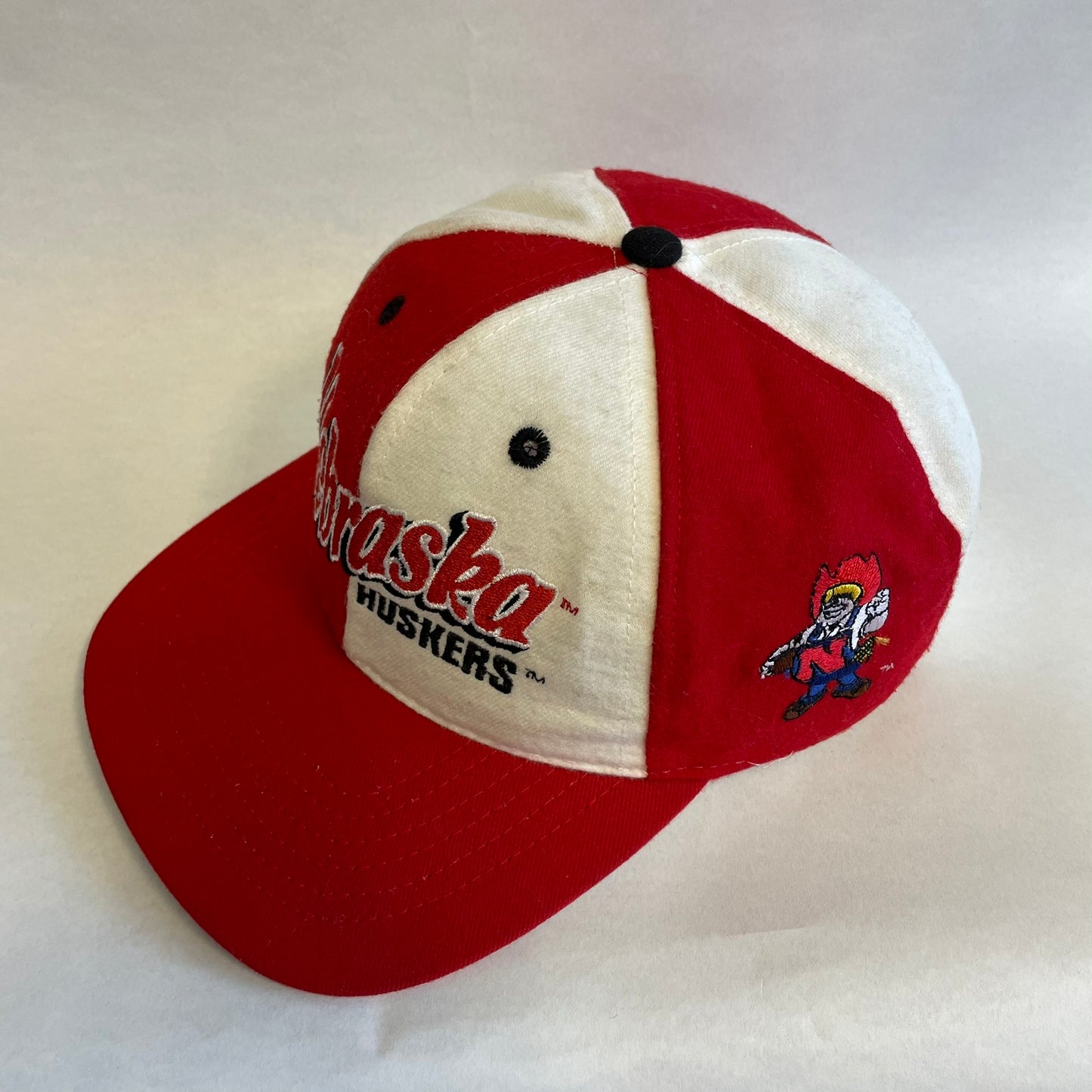 Vintage Nebraska Huskers Checkered Snapback Hat