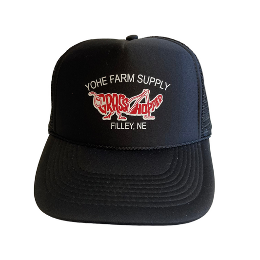 Vintage Grasshopper Yohe Farm Filley Nebraska Snapback Trucker Hat