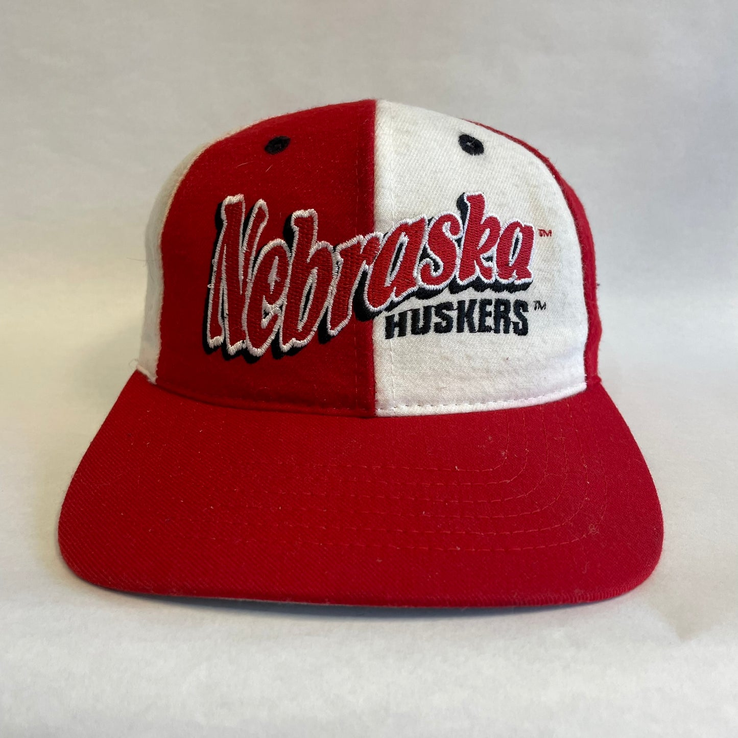 Vintage Nebraska Huskers Checkered Snapback Hat