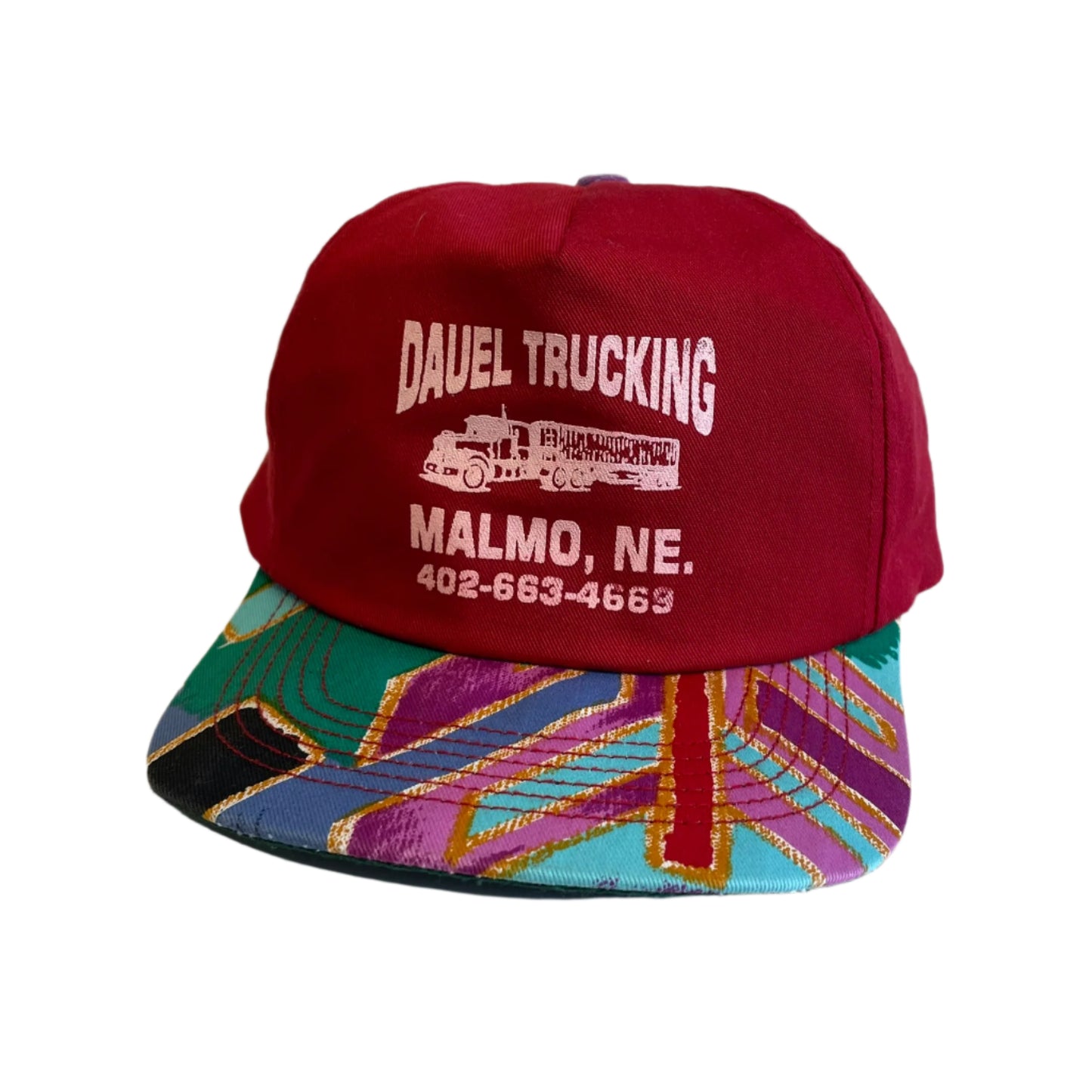 Vintage Dauel Trucking Malmo, Nebraska Snapback Hat
