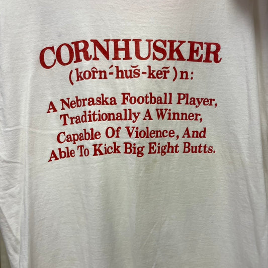 Vintage Nebraska Huskers Ringer Shirt L