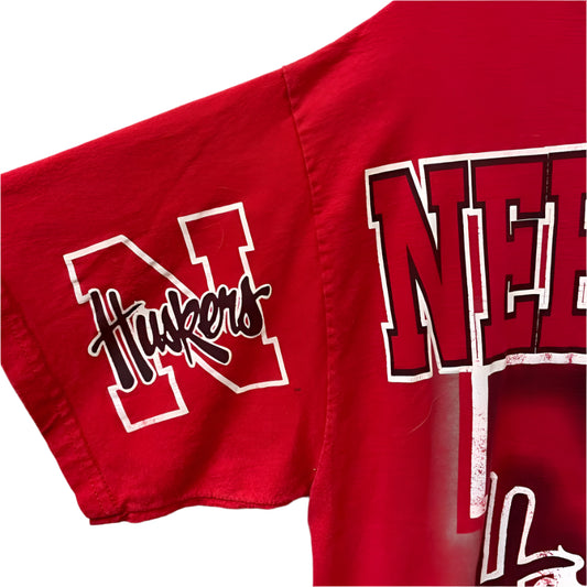 Vintage Nebraska Huskers AOP Shirt L