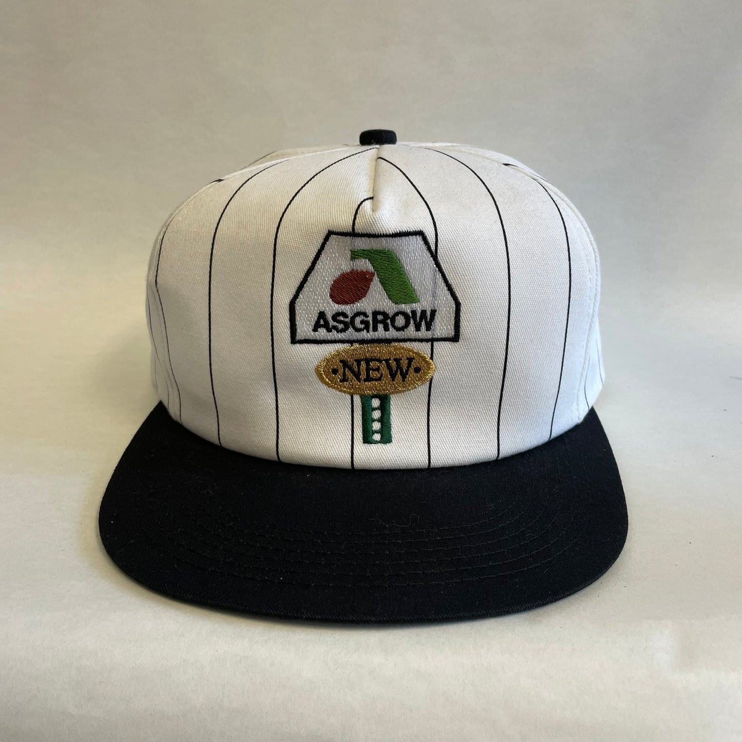 Vintage Asgrow Pinstripe Snapback Hat