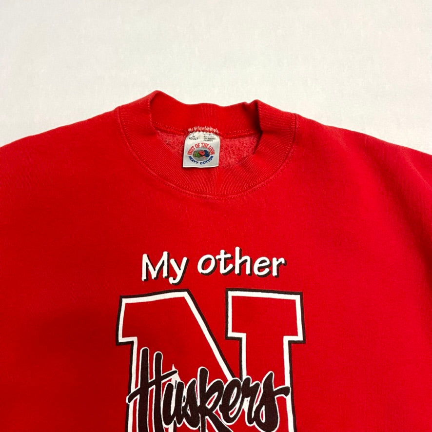 Vintage Nebraska Huskers National Champions Fruit of the Loom Crewneck L