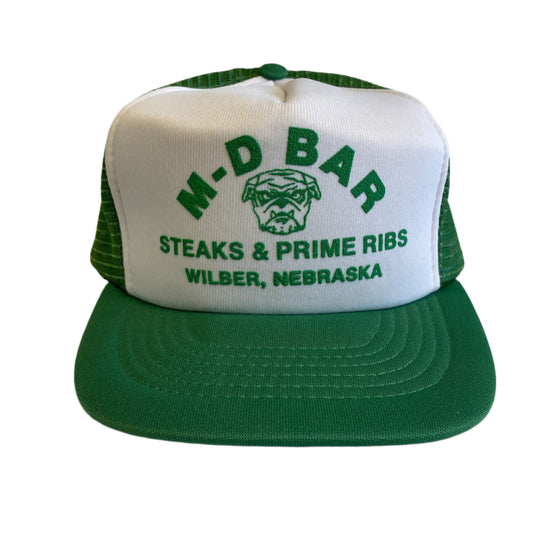 Vintage M-D Bar Wilber, NE Snapback Trucker Hat