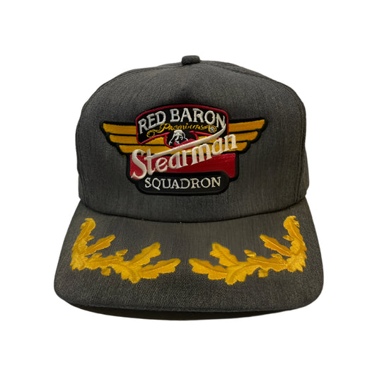Vintage Red Baron Stearman Squadron Snapback Hat