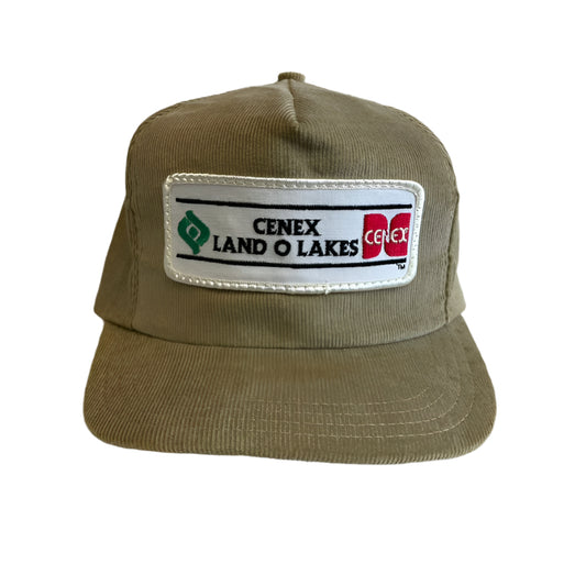 Vintage Cenex Land O Lakes Corduroy Snapback Hat