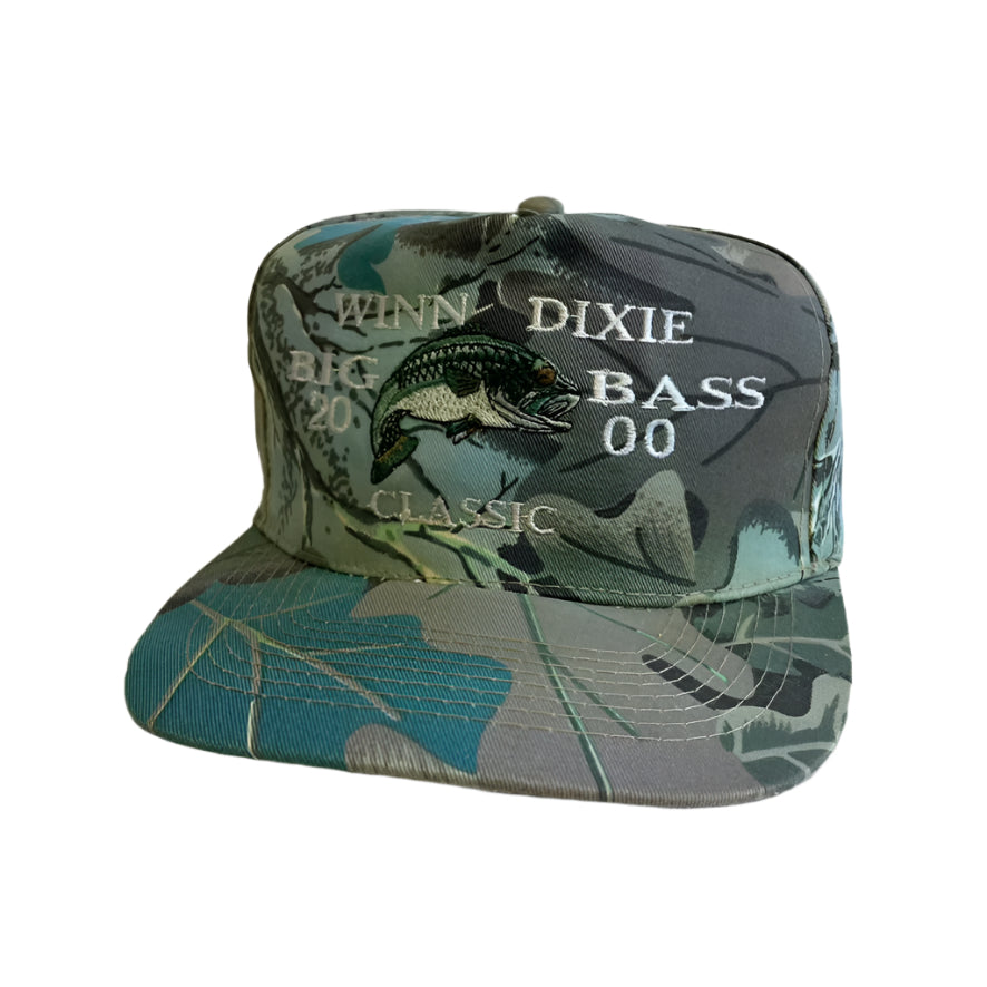Vintage Winn Dixie Big Bass Classic Camo Snapback Hat