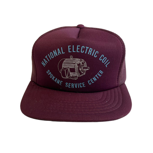 Vintage National Electric Coil Spokane Service Snapback Trucker Hat