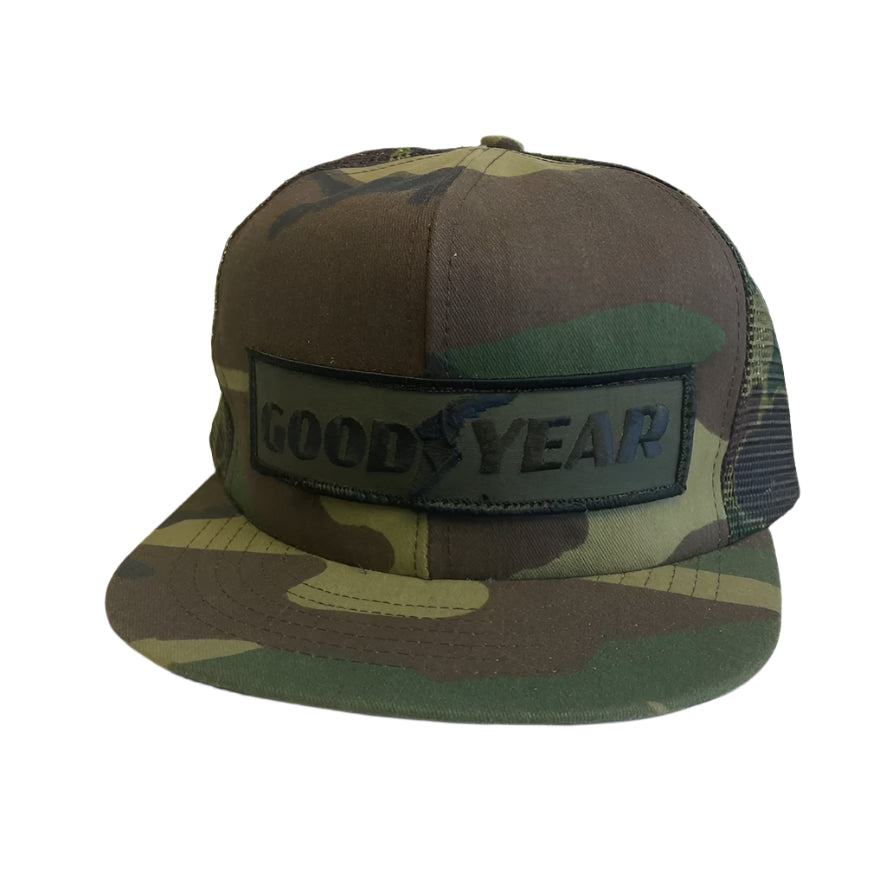 Vintage GOODYEAR Camo Snapback Hat