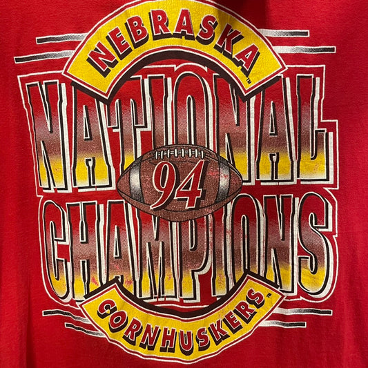Vintage Nebraska Huskers 1994 National Champions Shirt L
