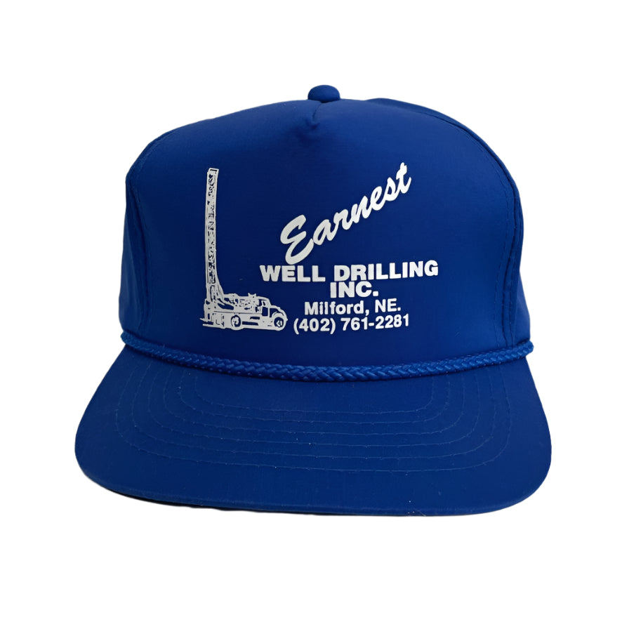 Vintage Earnest Well Drilling Milford Nebraska Snapback Hat