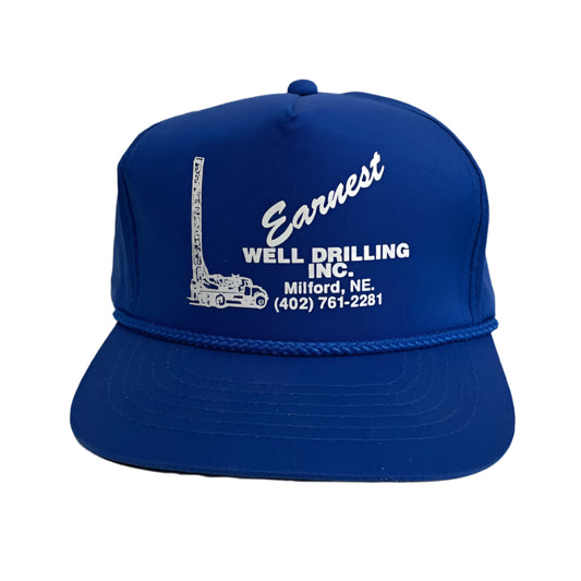 Vintage Earnest Well Drilling Milford Nebraska Snapback Hat
