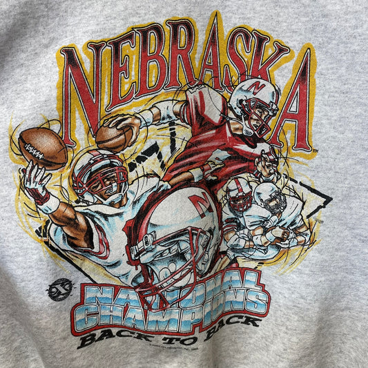 Vintage Nebraska Huskers Explosion National Champions Crewneck L