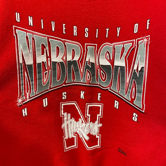 Vintage Nebraska Huskers Chrome Crewneck XL
