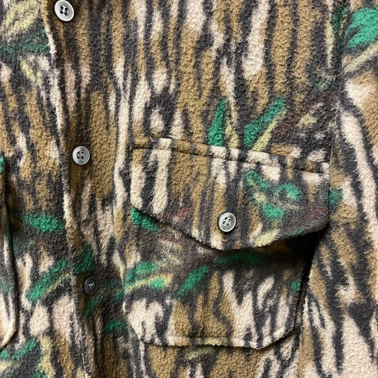Vintage Cabela's Camo Fleece Button Up M