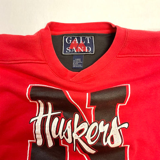Vintage Nebraska Huskers Orange Bowl 1995 Galt Sand Crewneck L