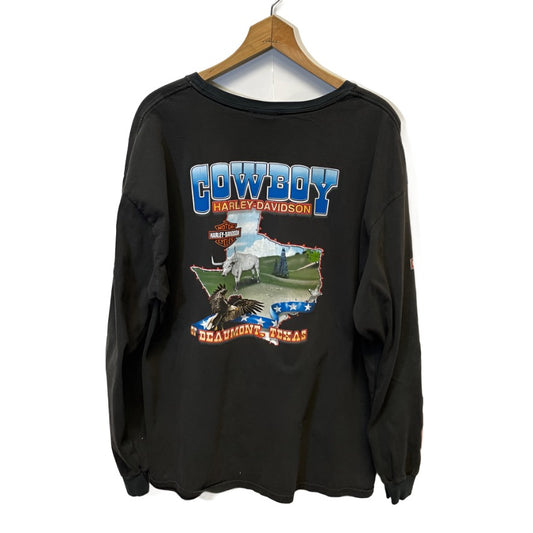 Vintage Harley Davidson Cowboy Texas Long Sleeve Shirt XL