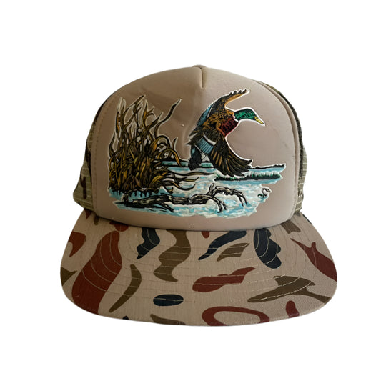 Vintage Duck Camo Snapback Trucker Hat
